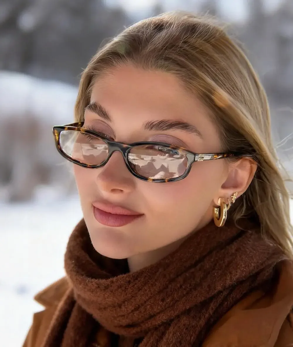 NEW Miu Miu MU A06S Brown Bluelight Sunglasses $518